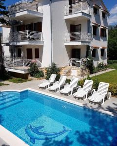 The swimming pool at or close to Apartments with a swimming pool Jadranovo, Crikvenica - 12921