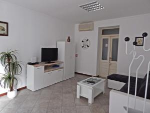 a living room with a couch and a tv at Apartments with WiFi Pula - 13049 in Pula