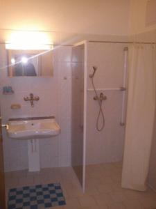Koupelna v ubytování Hotel Pelikan