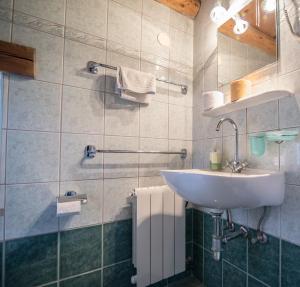 a bathroom with a sink and a glass shower at Rooms with a parking space Bratulici, Marcana - 13188 in Hreljići