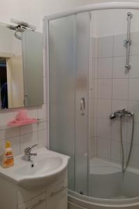y baño con ducha, lavabo y bañera. en Apartments with a parking space Klis, Split - 13435, en Klis
