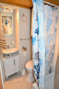 a bathroom with a toilet and a sink at Apartments by the sea Cres - 13510 in Cres