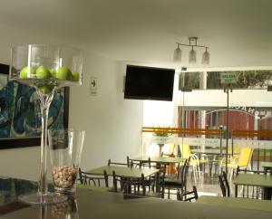 TV a/nebo společenská místnost v ubytování Hotel Vanetom