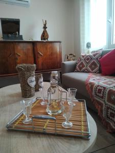 A seating area at Chrisi Traditional House