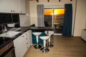Kuchyň nebo kuchyňský kout v ubytování HOTEL ALEXANDER