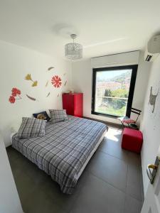 Posteľ alebo postele v izbe v ubytovaní Grand 3 pièces avec terrasse vue mer tout confort