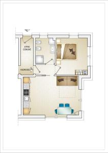 a floor plan of a house at Pianeta Oro Chalet Allegra in Livigno