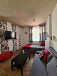 Χώρος καθιστικού στο Apartamenty Katarina