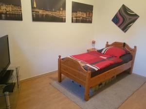 Postel nebo postele na pokoji v ubytování Entspannen & Wohlfühlen in der Lüneburger Heide