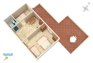 Plán poschodí v ubytovaní Apartment Tri Zala 174d