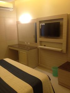 TV a/nebo společenská místnost v ubytování Hotel Shompen