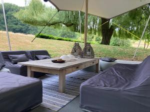 Posezení v ubytování Bungalow 140