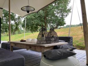 Posezení v ubytování Bungalow 140
