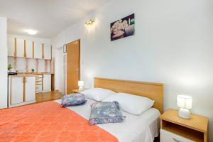 Un pat sau paturi într-o cameră la Apartments with a parking space Tribunj, Vodice - 6237