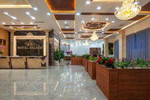 a lobby of a hotel with a hair salon at Royal Palace in Da Lat