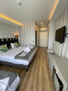 TV a/nebo společenská místnost v ubytování Old City Viva Hotel
