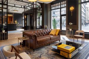 Uma área de estar em Hôtel Longemalle