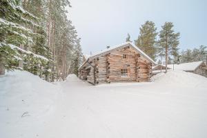 列維的住宿－Levillas Martinmutka A & B，积雪的小木屋