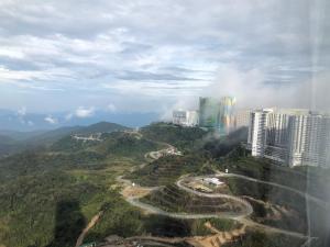 an aerial view of a city on top of a mountain at Joyful Suite at Ion-Delemen Genting Highland in Genting Highlands