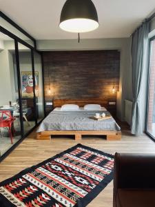 Letto o letti in una camera di Kazbegi Stylish Apartment