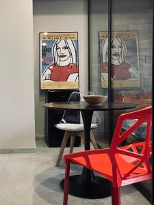Area soggiorno di Kazbegi Stylish Apartment