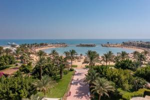 a view of the beach from the resort at Desert Rose in Hurghada