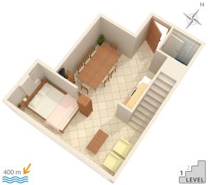 Půdorys ubytování Apartment Vir - Pedinka 294e