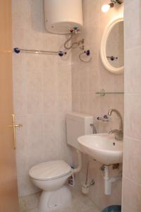 Koupelna v ubytování Studio Trpanj 257c