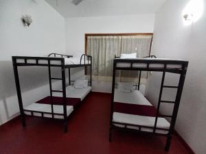 Cama ou camas em um quarto em Lazy Bear Best Hostel in Kandy