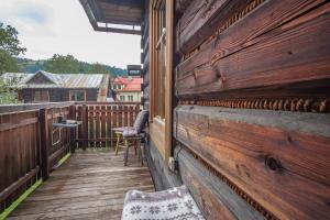 Balkón alebo terasa v ubytovaní Pokoje Samo Centrum