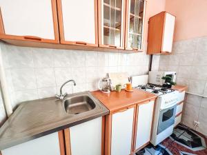 Kuchyňa alebo kuchynka v ubytovaní 1-room apartments Kiev city center