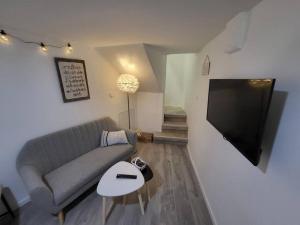 Televízia a/alebo spoločenská miestnosť v ubytovaní Superbe appartement T2 centre historique