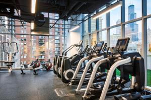 Fitness centrum a/nebo fitness zařízení v ubytování Sentral Michigan Avenue