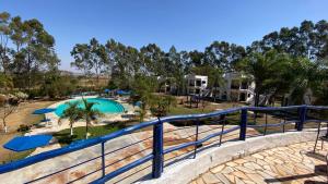 a view of a pool at a resort at Mirante Praia Hotel in Olímpia