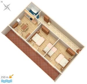 Půdorys ubytování Apartments with parking space Metajna, Pag - 527