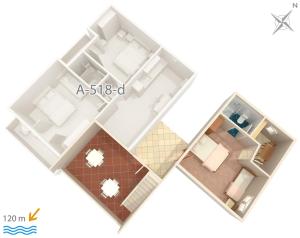 Půdorys ubytování Apartments by the sea Podgora, Makarska - 518