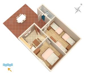 Půdorys ubytování Apartment Lavdara 433b