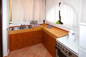 kuchnia ze zlewem i blatem w obiekcie Apartments and rooms by the sea Zivogosce - Blato, Makarska - 521 w mieście Igrane +35 zdjęć