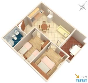 Půdorys ubytování Seaside secluded apartments Lavdara, Dugi otok - 434