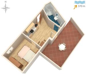 Plán poschodí v ubytovaní Apartments with parking spaces Sali, Dugi otok - 447