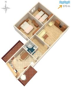 Plán poschodí v ubytovaní Apartments with parking spaces Sali, Dugi otok - 447
