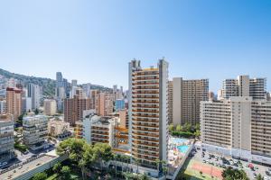 an aerial view of a city with tall buildings at Gemelos 22 Resort Apartment 2-15-B Levante Beach in Benidorm