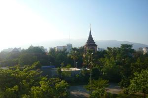a view of the city from our apartment at 168 Chiangmai Guesthouse in Chiang Mai