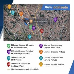 a screenshot of a map of the city of bangalore at Novo apartamento Smart em São Paulo Pirituba in Sao Paulo