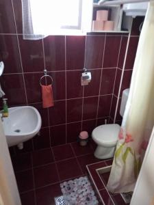 A bathroom at Barázda Apartman