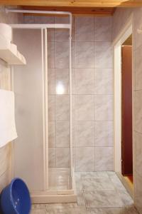 a shower in a bathroom with a wall at Apartments by the sea Viganj, Peljesac - 633 in Viganj