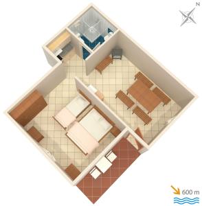 Půdorys ubytování Apartments with parking spaces Punta kriza, Cres - 867