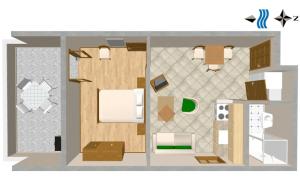 Půdorys ubytování Apartment Tisno 814c