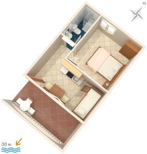 Půdorys ubytování Apartments by the sea Rukavac, Vis - 1154