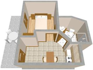 a drawing of a floor plan of a house at Apartment Slatine 1128a in Slatine